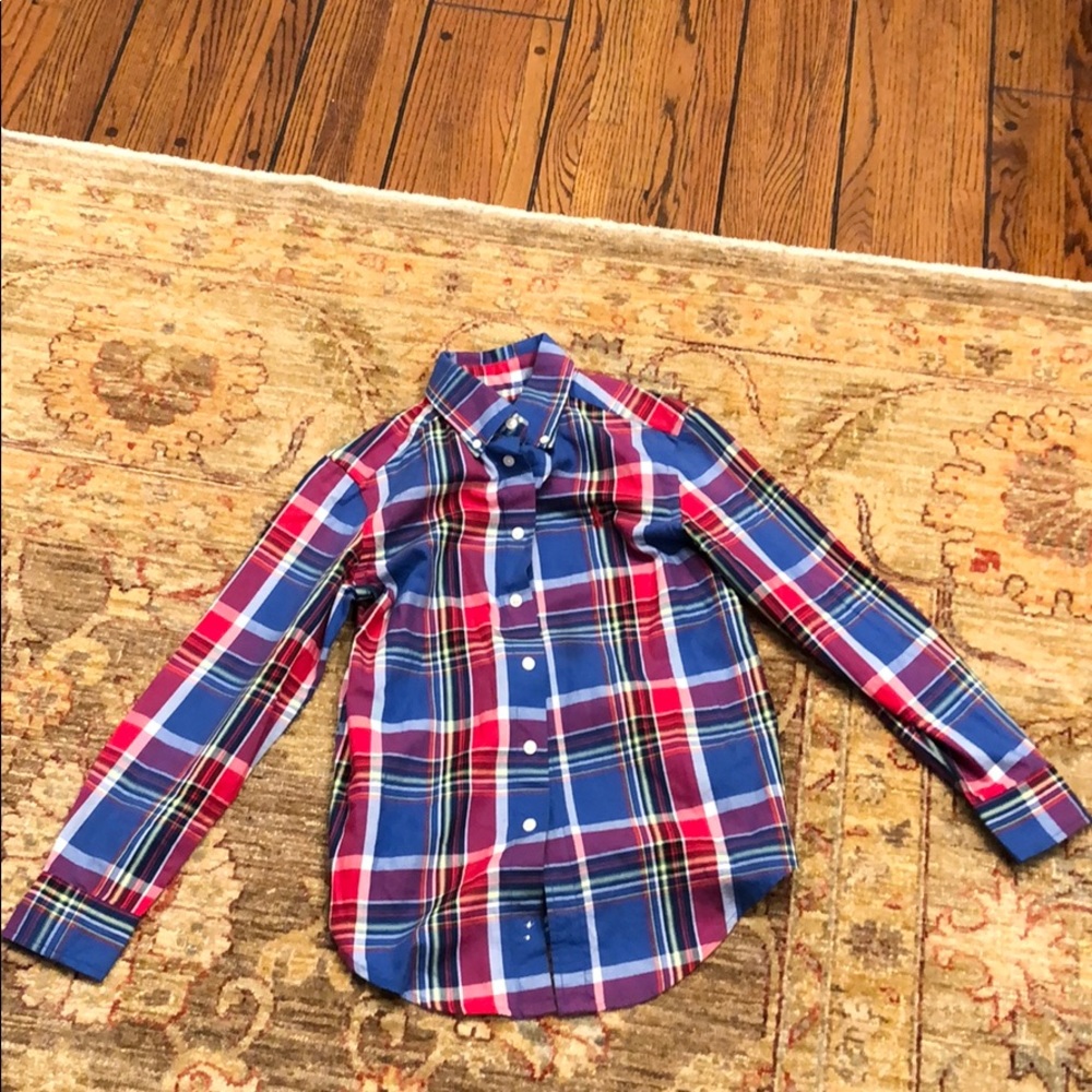 Plaid button down shirt